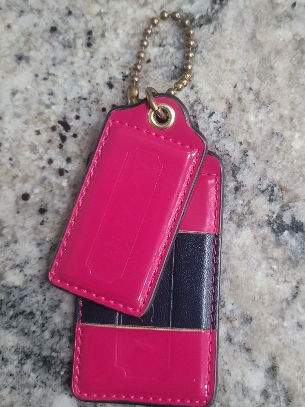 XL Coach Tag Leather